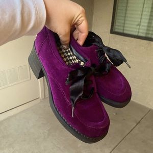 Vintage Velvet purple platform / creepers